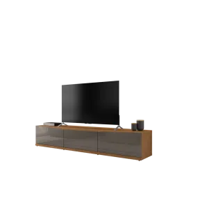 FB Eros TV Stand L1800 x W386 x H450mm Cedar/Pearl Grey High Gloss #11082588 (No Warranty)
