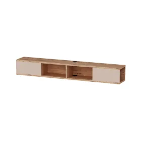 Floating TV Stand with Shelves and Cabinets Colin