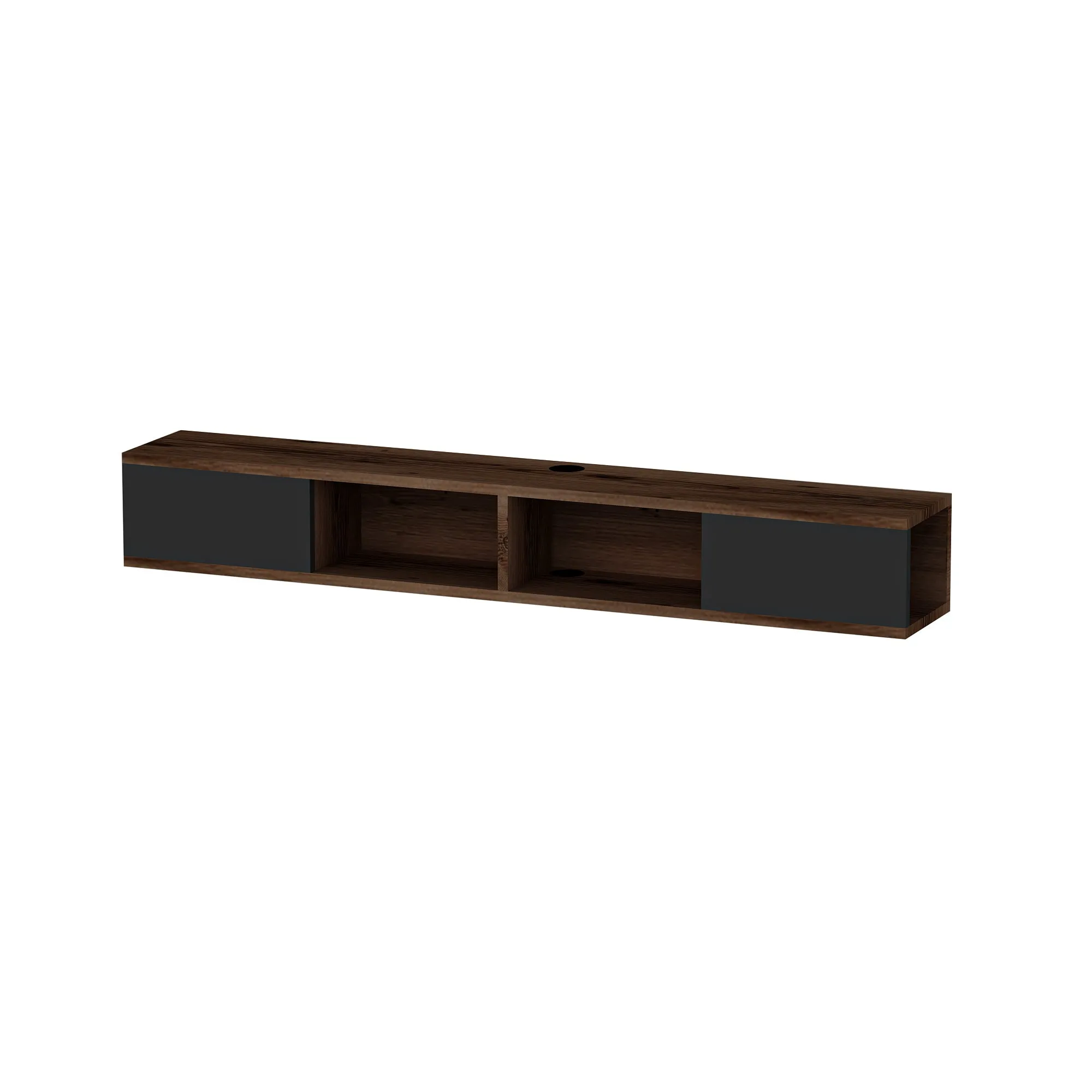 Floating TV Stand with Shelves and Cabinets Colin