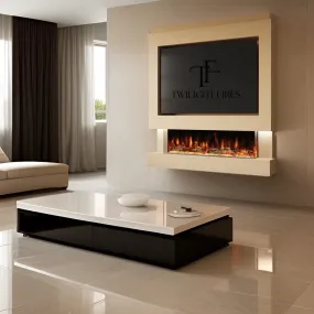 Florence 58" Pre-Built Media Wall Fireplace - Electric Fire Package