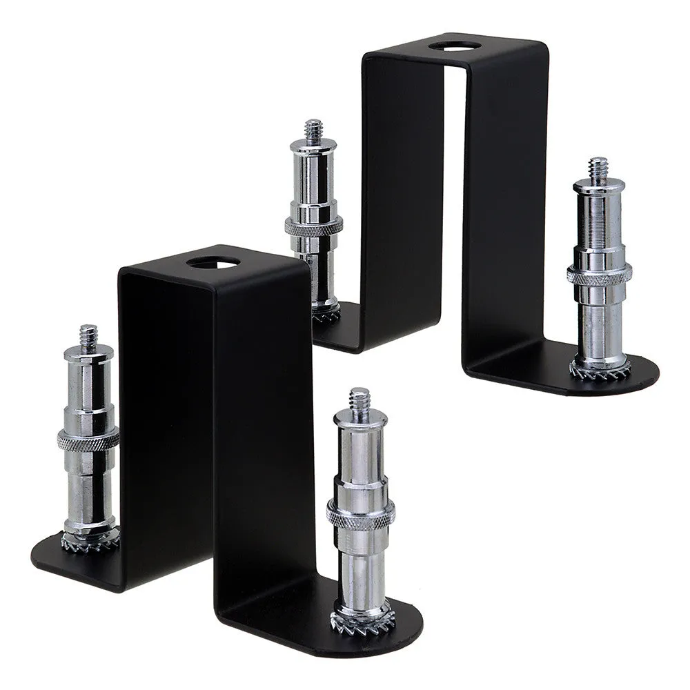 Fotodiox Triple Background Support Bar Set - Triple Bar Holder Brackets for Studio Backdrop Systems