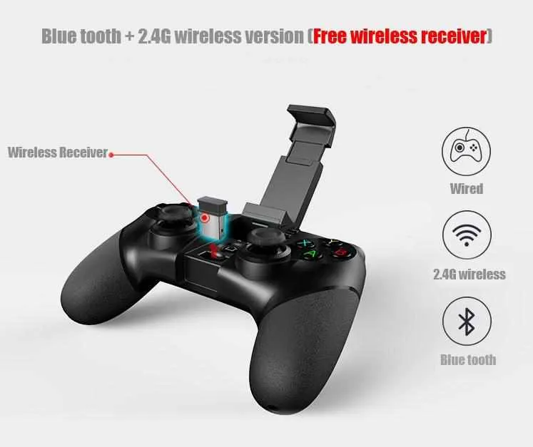 Gaming Bluetooth 2.4G Wireless Controller Joystick For Android Tablet PC
