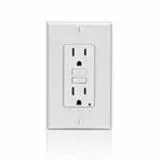 GFNT1-I Leviton 15 Amp, 125 Volt Receptacle/Outlet, 20 Amp Feed-Through, Self-test - Ivory