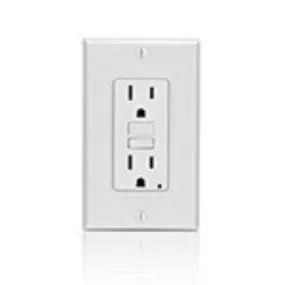 GFNT1-I Leviton 15 Amp, 125 Volt Receptacle/Outlet, 20 Amp Feed-Through, Self-test - Ivory