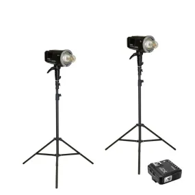 Godox 2 x AD600B Witstro TTL 2.4GHz Studio Flash Strobe Light & Stand Kit with X2 Trigger (Bowens) - Bundle
