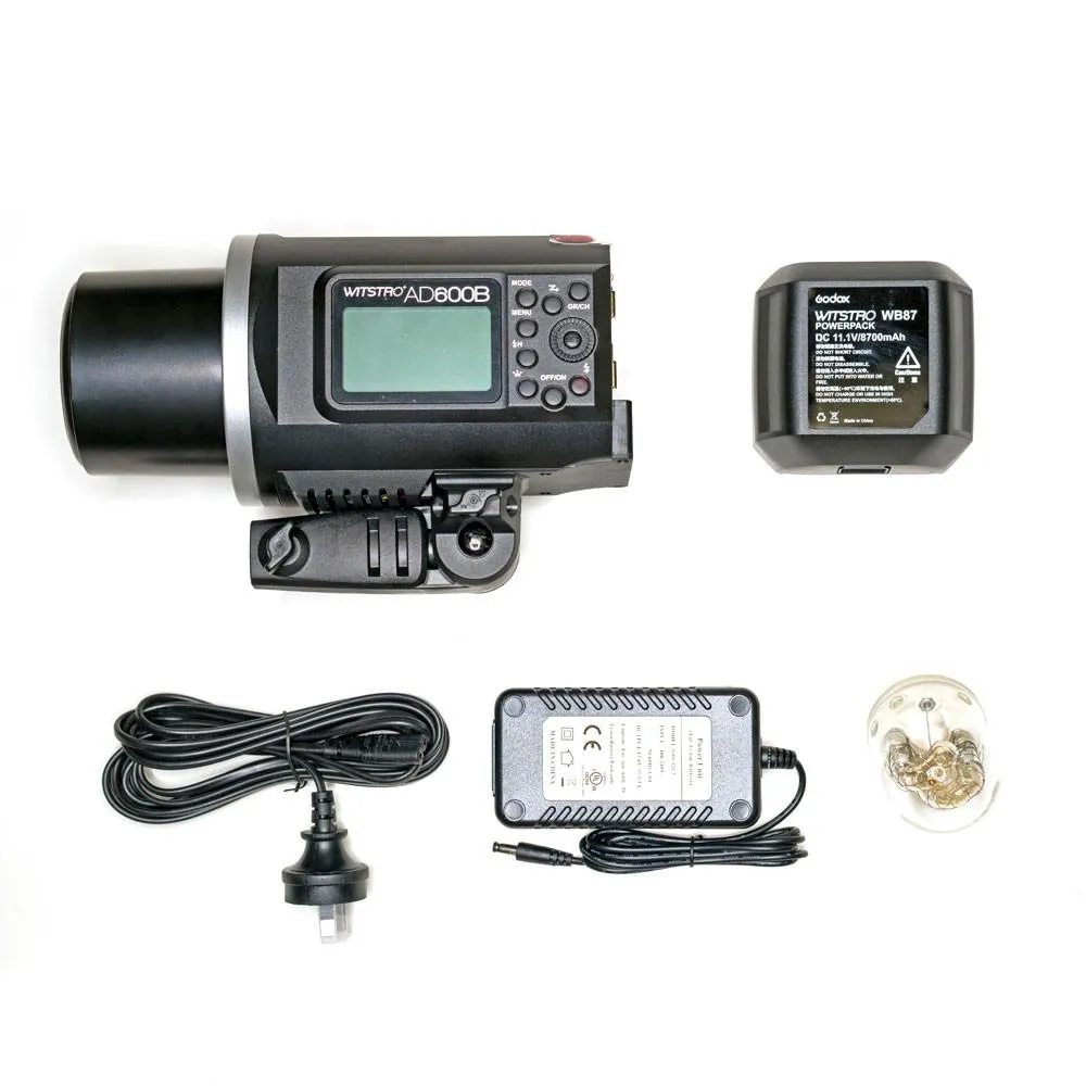 Godox 2 x AD600B Witstro TTL 2.4GHz Studio Flash Strobe Light & Stand Kit with X2 Trigger (Bowens) - Bundle