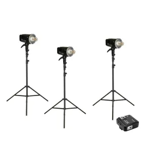 Godox 3 x AD600BM Witstro 2.4GHz Manual Strobe Light & Stand Kit with X2 trigger (Bowens) - Bundle