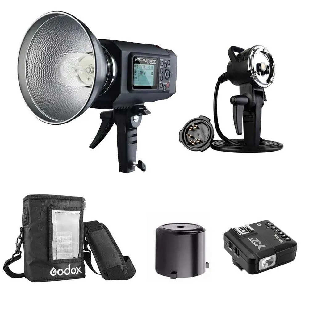 Godox AD600B Witstro TTL 2.4GHz Studio Flash Strobe Complete Kit (Bowens Mount) - Bundle