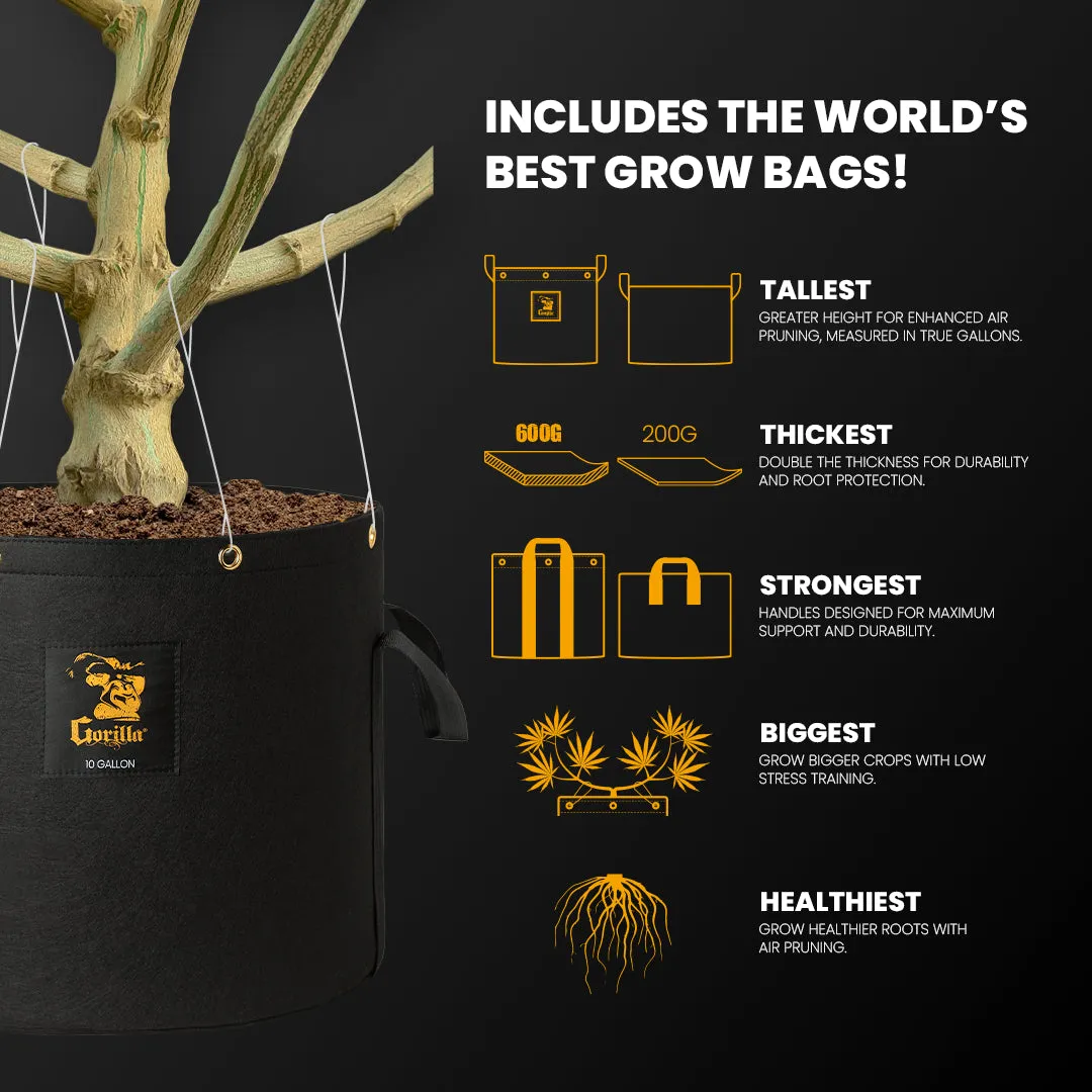 Gorilla Grow Cabinet 36” x 24” x 72” - Soil