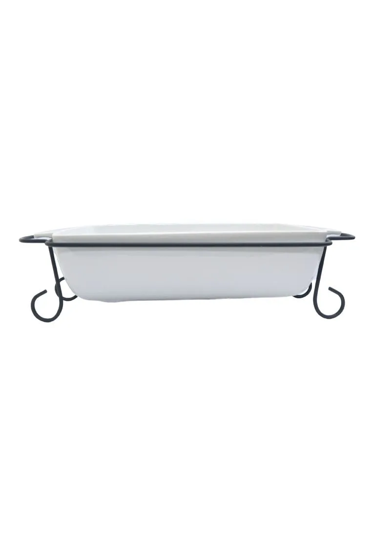 Gracious Dining by Gibson 2 Piece Stoneware Bakeware with Metal Rack