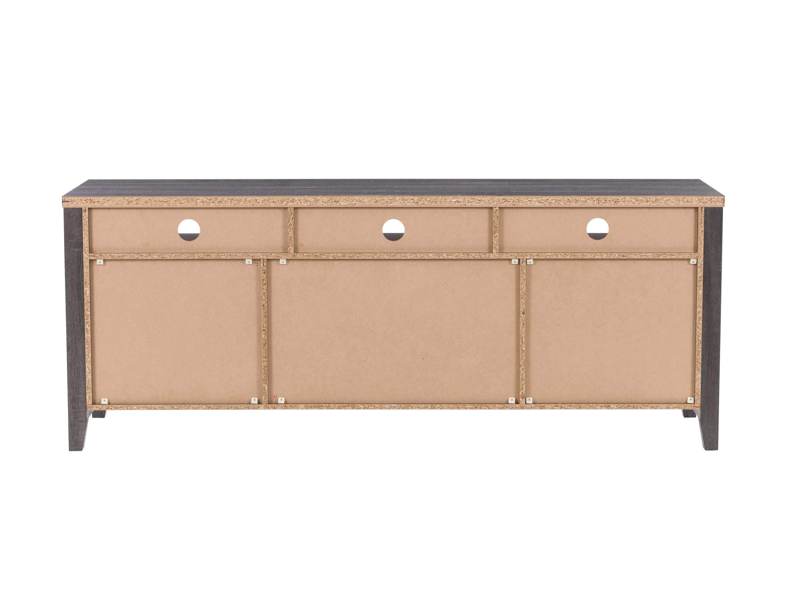 Grey Wood TV Stand, TVs up to 85"
