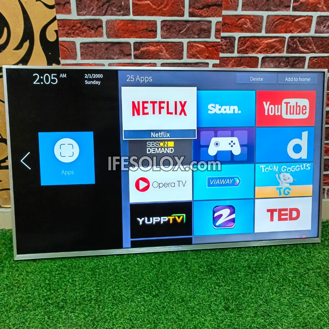 Hisense 50 Inch 50N7 ULED Quantum Dot Smart 4K UHD ULED TV with Bluetooth, Miracast - Foreign Used