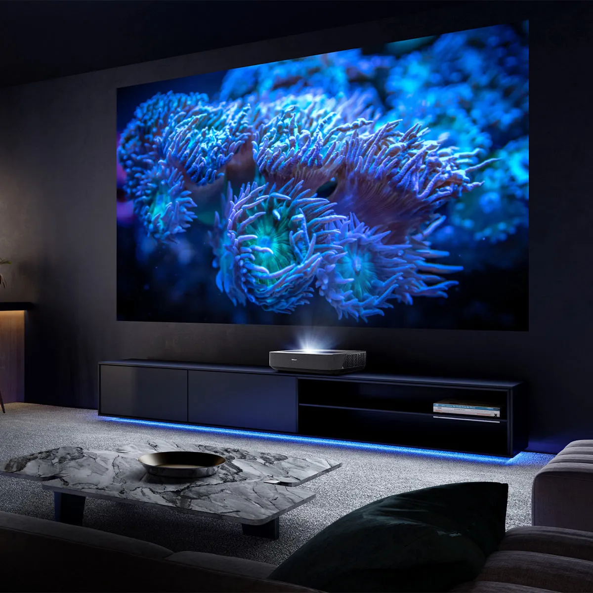 Hisense PL1 X-Fusion 4K Ultra Short Throw Laser Cinema Projector with Dolby Vision, Dolby Atmos, & Google TV
