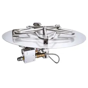 HPC Fire 24" Round Flat Pan Electronic Ignition Fire Pit Insert PENTA24EI