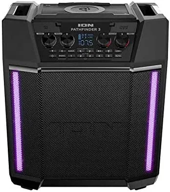 ION Pathfinder 3 Bluetooth Portable Speaker with Wireless Phone Qi Charging