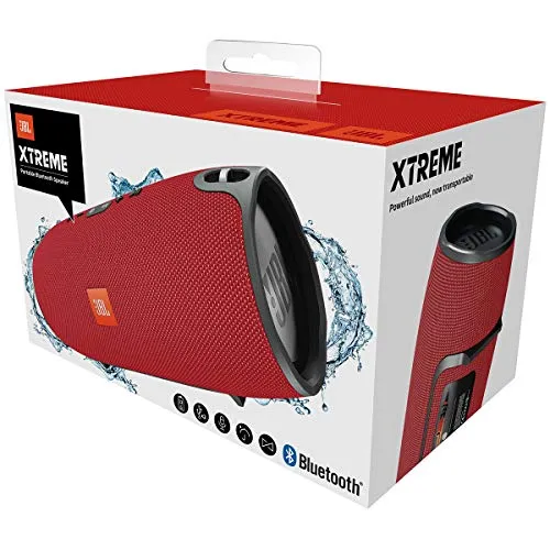 JBL Xtreme Portable Wireless Bluetooth Speaker (Red)