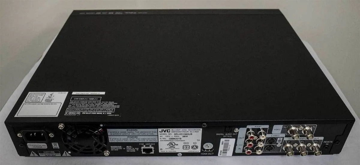 JVC SR-HD1350US Blu-ray Disc HDD Recorder -Used