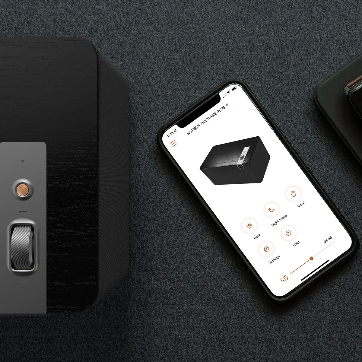 Klipsch The Three Plus Premium Bluetooth Speaker with Phono and Optical Inputs (Matte Black)