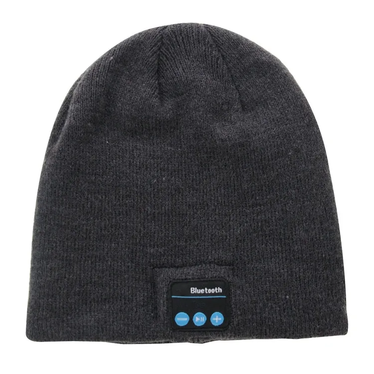 Knitted Bluetooth Headset Warm Winter Hat with Mic for Boy & Girl & Adults(Grey)