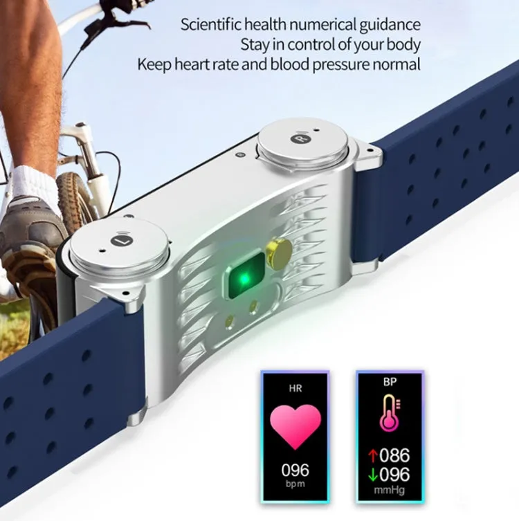 L890 1.14 inch TFT Color Screen Sports Bracelet with Bluetooth Headset, Support Call Reminder/Heart Rate Measurement/Blood Pressure Monitoring/Body Temperature Measurement(Blue)
