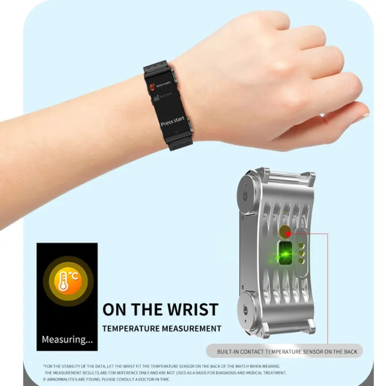 L890 1.14 inch TFT Color Screen Sports Bracelet with Bluetooth Headset, Support Call Reminder/Heart Rate Measurement/Blood Pressure Monitoring/Body Temperature Measurement(Blue)