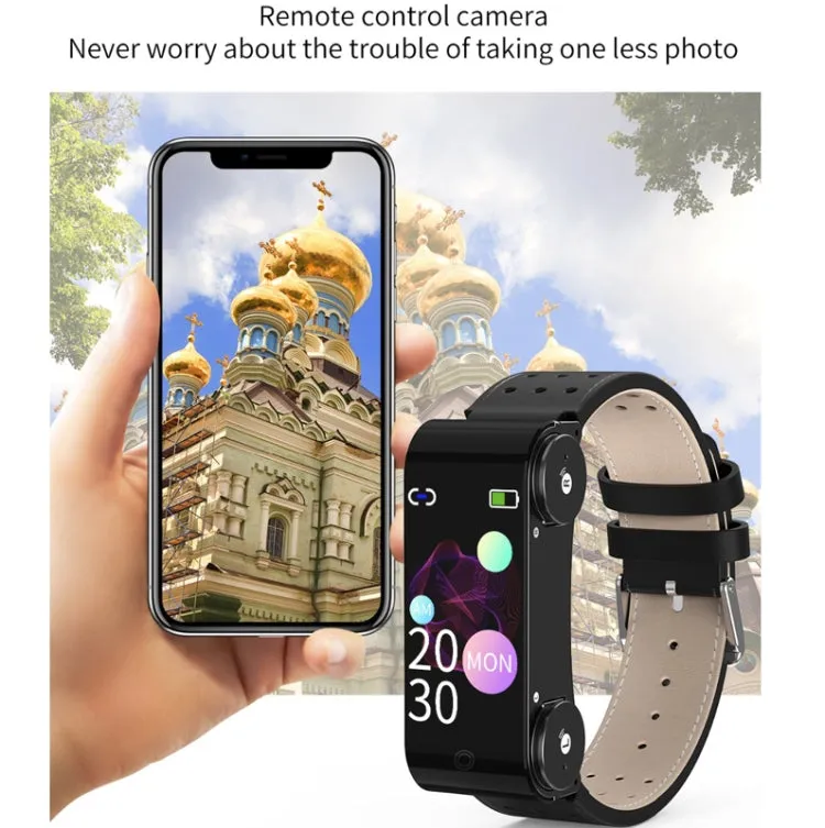 L890 1.14 inch TFT Color Screen Sports Bracelet with Bluetooth Headset, Support Call Reminder/Heart Rate Measurement/Blood Pressure Monitoring/Body Temperature Measurement(Blue)