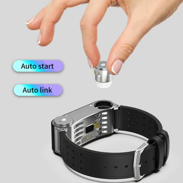 L890 1.14 inch TFT Color Screen Sports Bracelet with Bluetooth Headset, Support Call Reminder/Heart Rate Measurement/Blood Pressure Monitoring/Body Temperature Measurement(Blue)