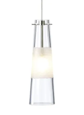 LED Pendant from the Bonn Collection in Satin Nickel Finish by Visual Comfort Modern