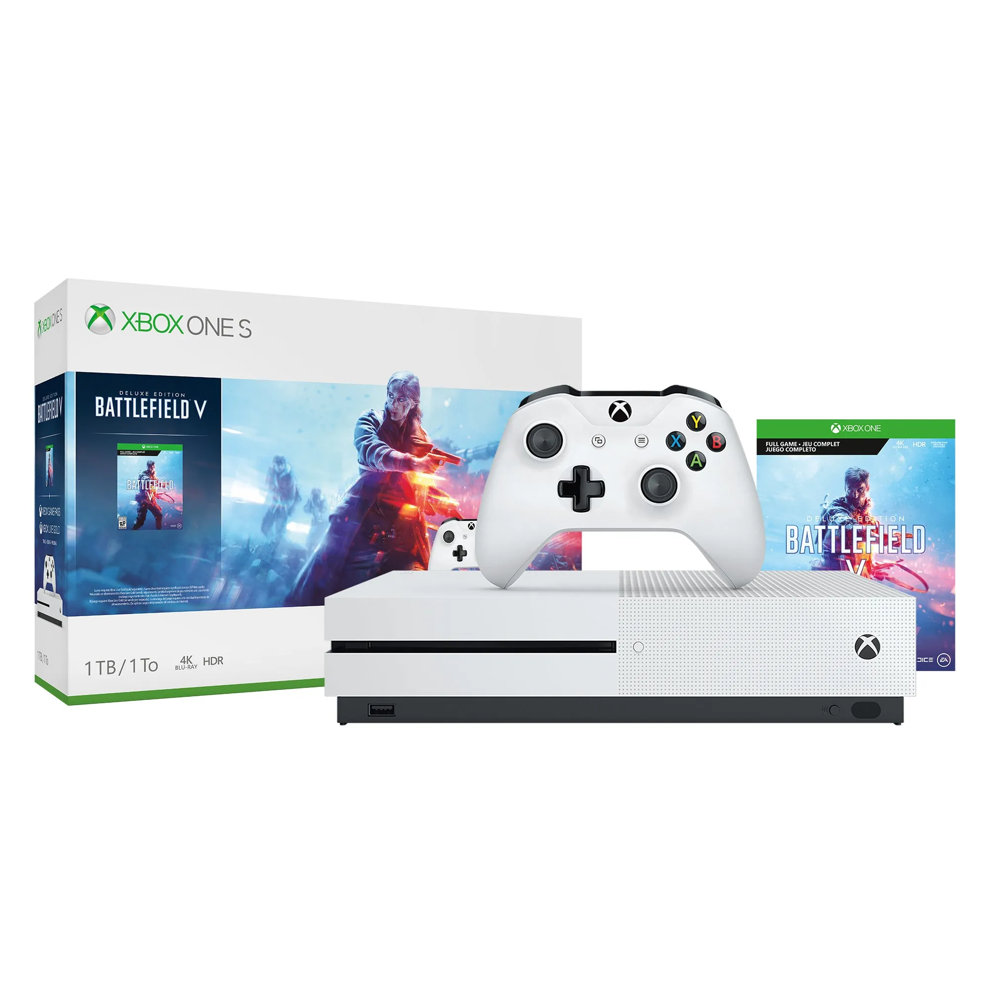 Microsoft Xbox One S 1TB Battlefield V Bundle, White, 234-00679Microsoft Xbox One S 1TB Battlefield V Bundle, White, 234-00679