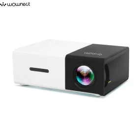 Mini Home Theater Projector YG-300 LCD LED Projector 400-600 Lumens Support 1080P with 1300mAH Battery In-Built Portable Home Cinema Projector