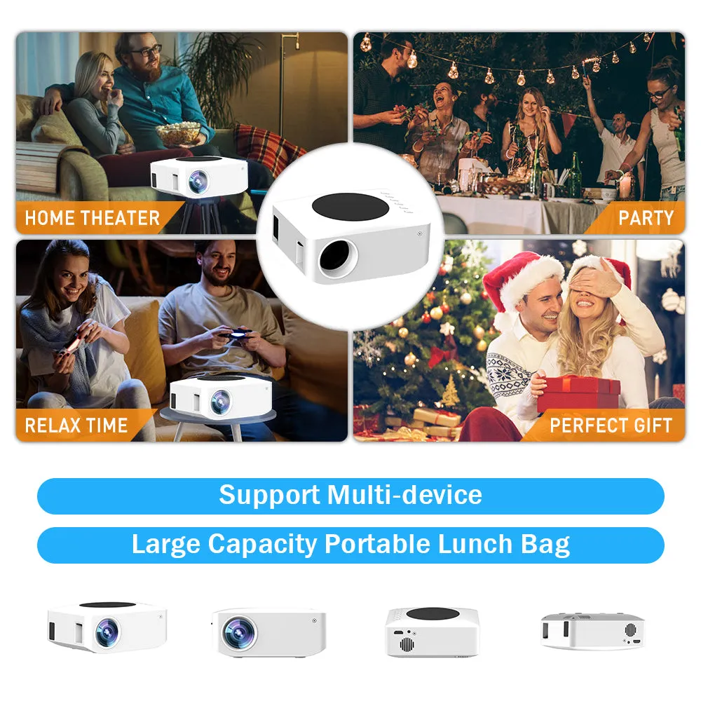 Mini WiFi Projector |1500 Lumens/Screen Size upto 100inch|Native Res 800x480P|Wireless Screen Mirroring Home Theater Video Projectors
