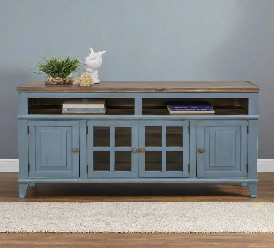 Miramar Blue 80" TV Console