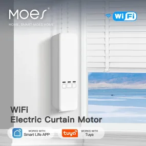 MOES Tuya WiFi Smart Motor Electric Chain Roller Blinds Shade Shutter Drive RF Remote Kit Smart Life App via Alexa/Google