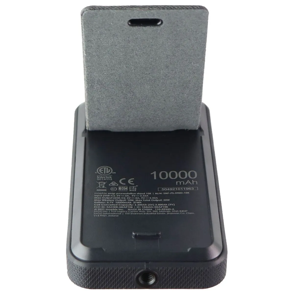 mophie Snap  Series Wireless Battery Stand with MagSafe (10,000 mAh) - Black