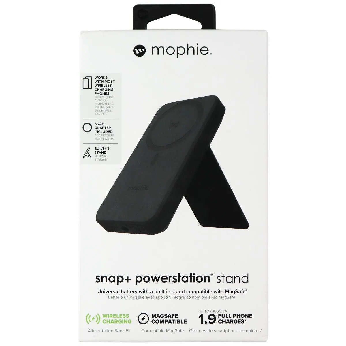 mophie Snap  Series Wireless Battery Stand with MagSafe (10,000 mAh) - Black