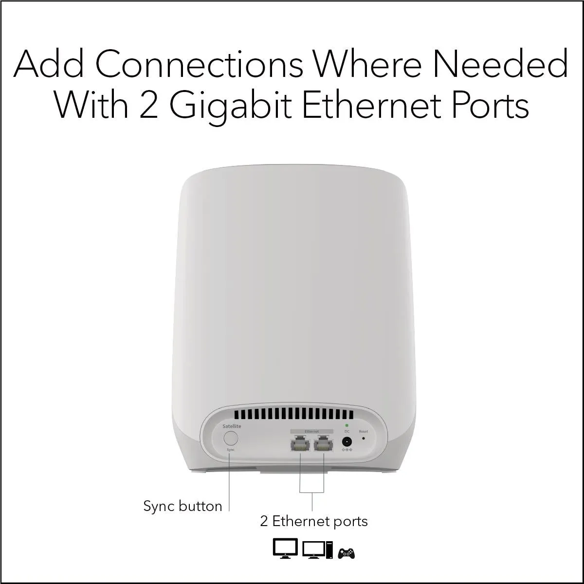 NETGEAR Orbi AX5400 Tri-band Mesh WiFi 6 System Add-on Satellite