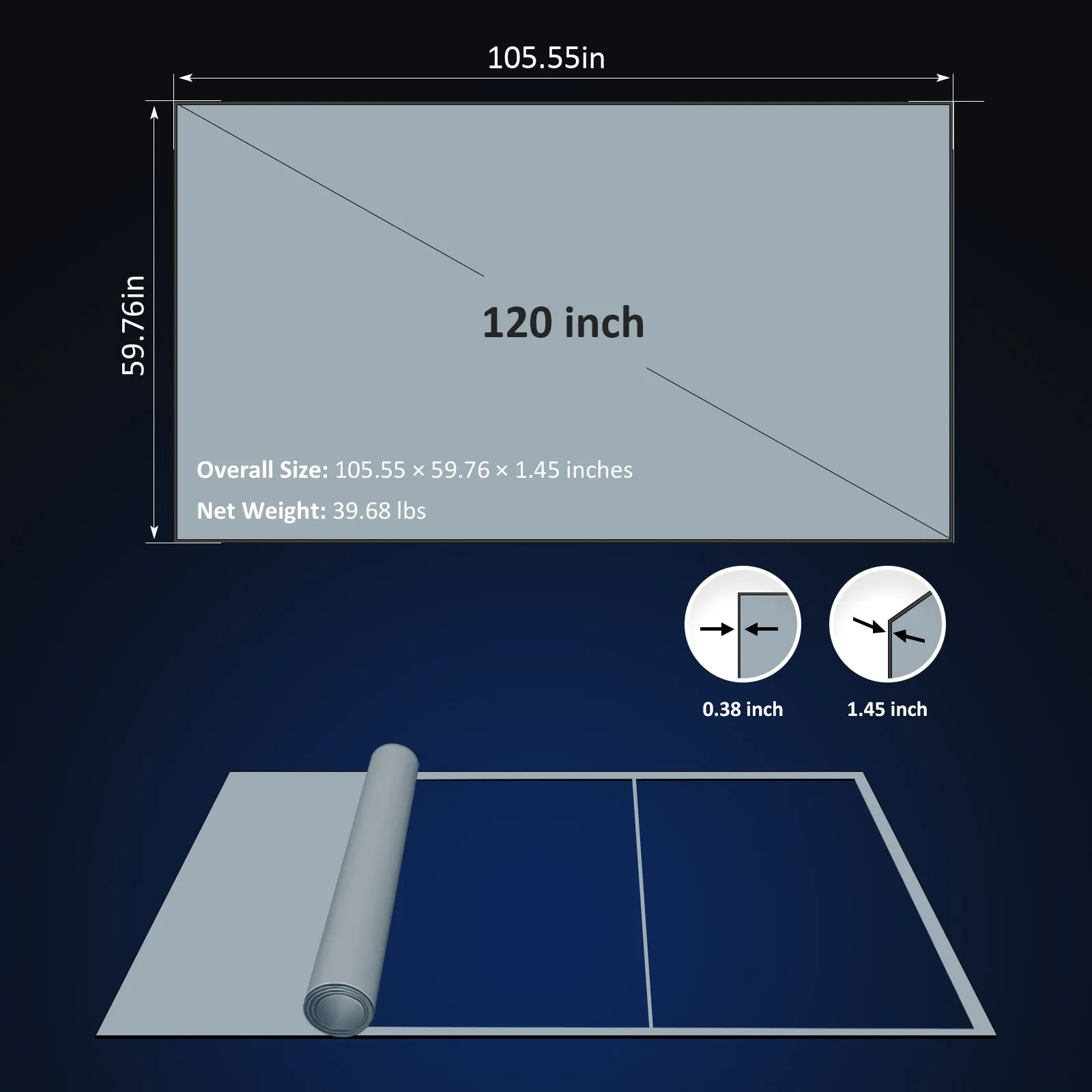 NexiGo 120" ALR Fresnel Projector Screen