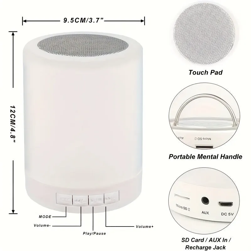 Night Light Speaker Wireless Table Lamp