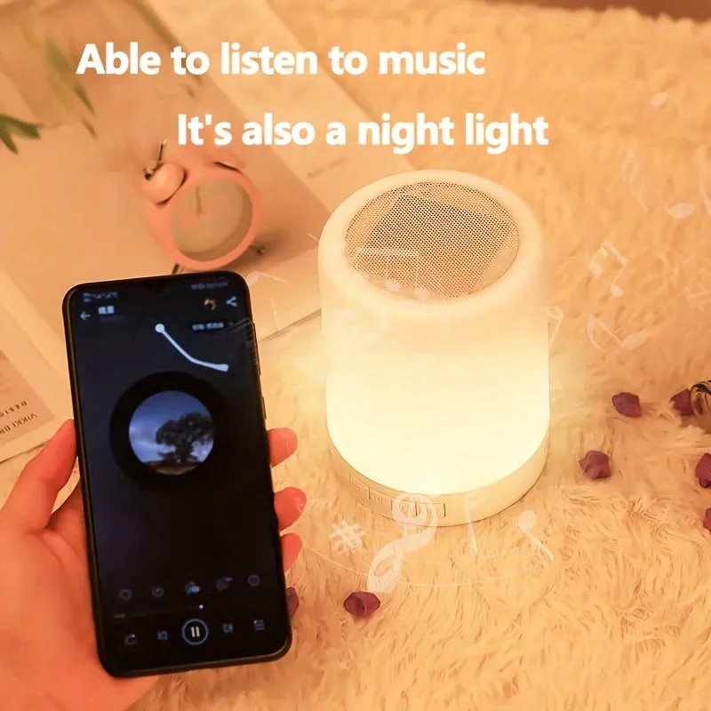 Night Light Speaker Wireless Table Lamp