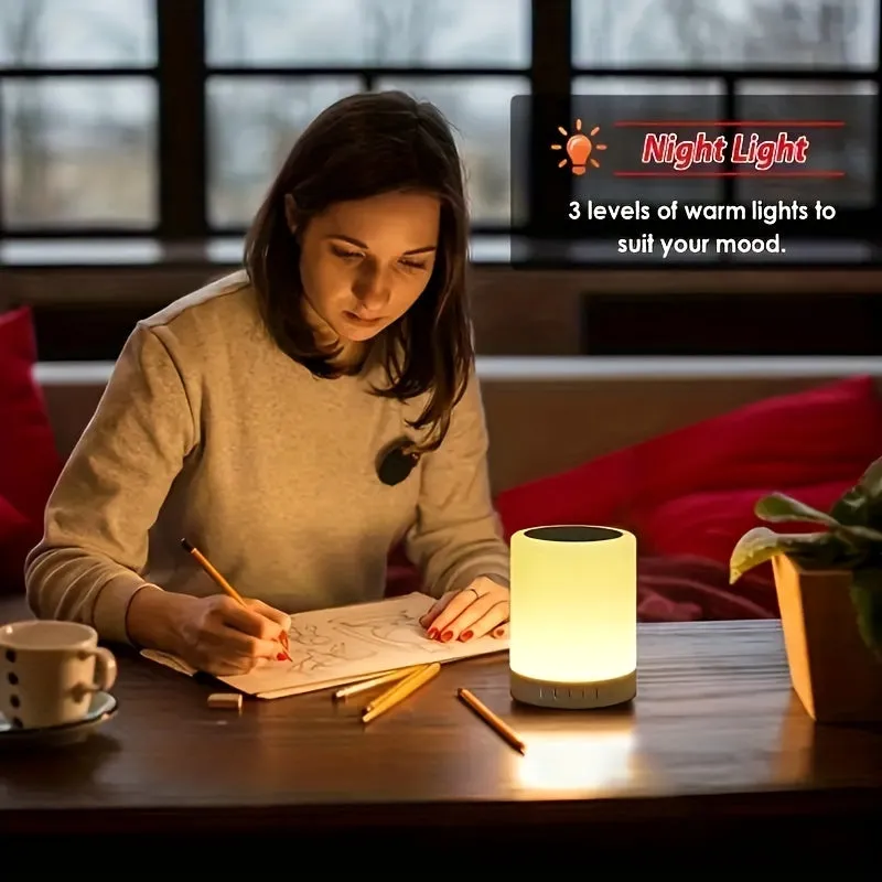 Night Light Speaker Wireless Table Lamp