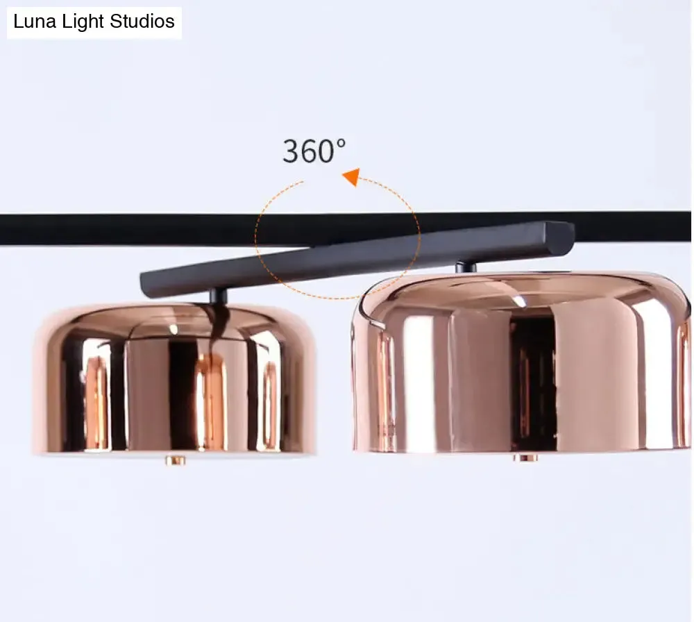 Nordic LED Diner Island Lamp: 4-Light Hanging Fixture with Acrylic Shade