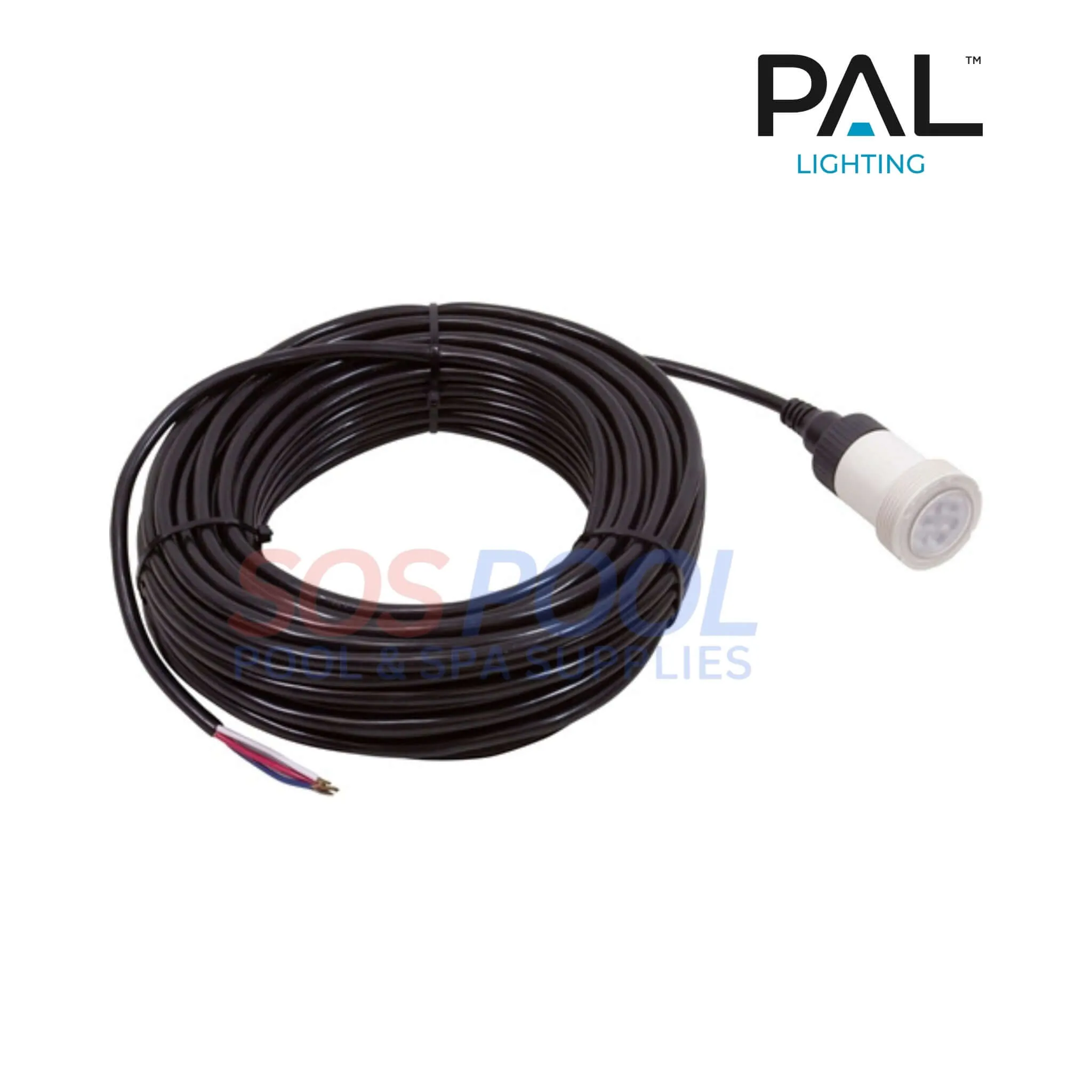 PAL Lighting Treo Mini Multi Color LED Nicheless Pool and Spa Light | 80ft Cable | 64-EGTSM-80