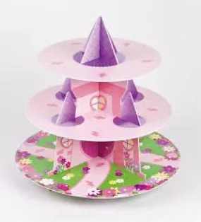 Pink Castle Cupcake Stand