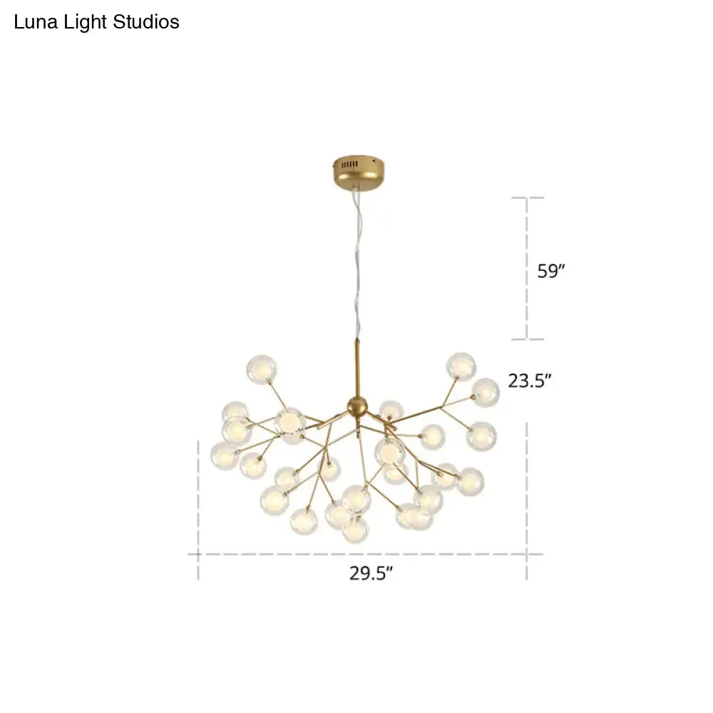 Postmodern Firefly Pendant Lamp with Double Glass Bubbles, Ideal for Restaurants