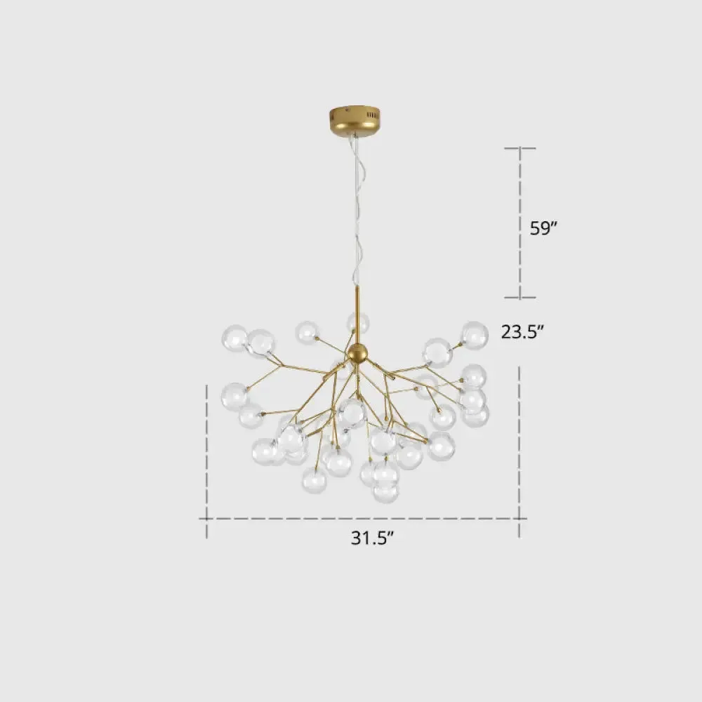 Postmodern Firefly Pendant Lamp with Double Glass Bubbles, Ideal for Restaurants