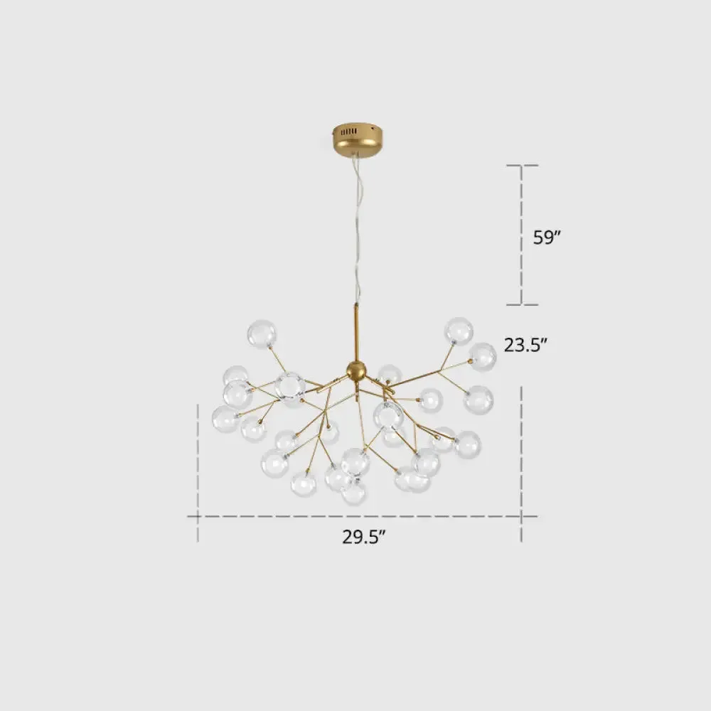 Postmodern Firefly Pendant Lamp with Double Glass Bubbles, Ideal for Restaurants