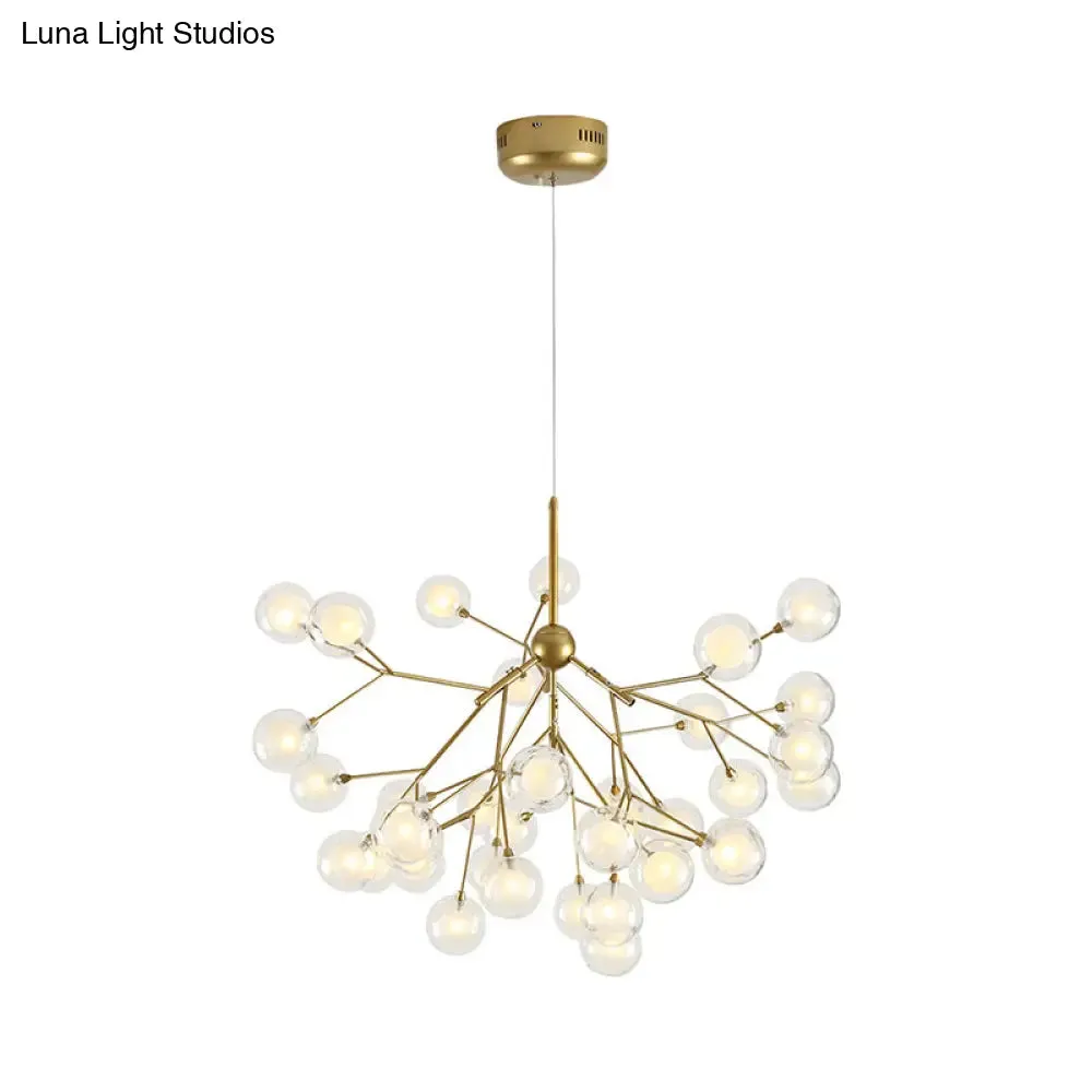 Postmodern Firefly Pendant Lamp with Double Glass Bubbles, Ideal for Restaurants