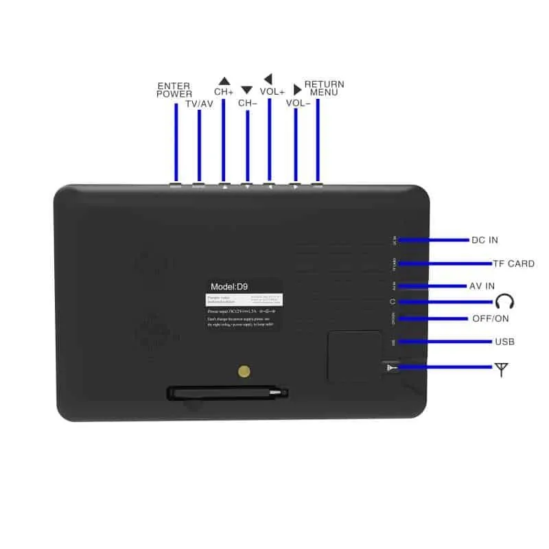 Powapacs 12" DVB T2 TV