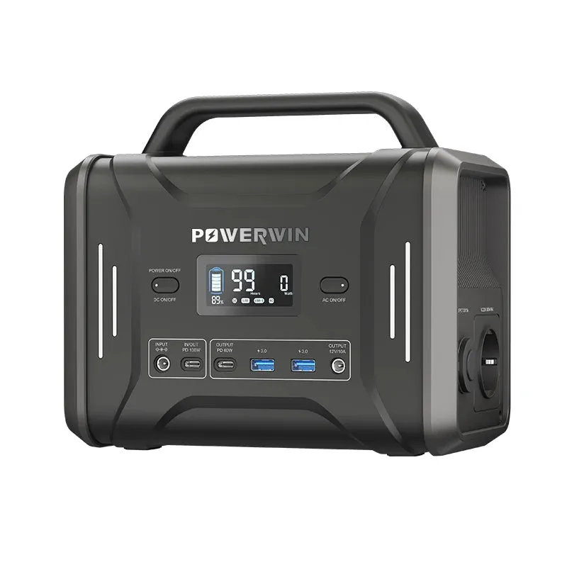 POWERWIN 320Wh Portable Power Station PPS320 Solar Generator 300W LiFePO4 Battery PD100W Fast Charge Gas Boiler, Camping, Medical Inverter