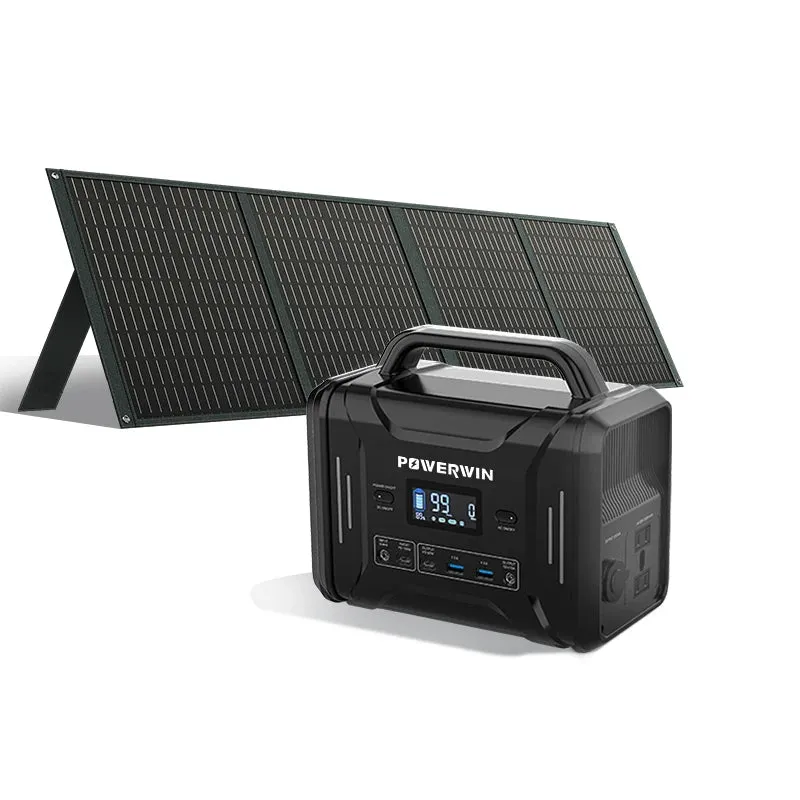 POWERWIN 320Wh Portable Power Station PPS320 Solar Generator 300W LiFePO4 Battery PD100W Fast Charge Gas Boiler, Camping, Medical Inverter